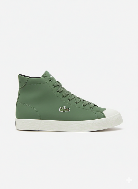 Lacoste Gripshot en cuir de couleur olive
