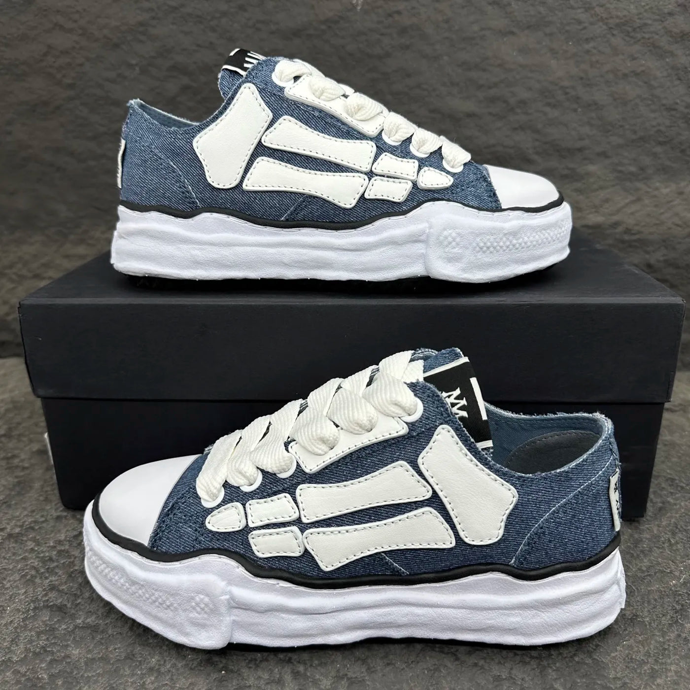 Mihara Yasuhiro Blue Peterson OG Sole Canvas Low-top Sneaker