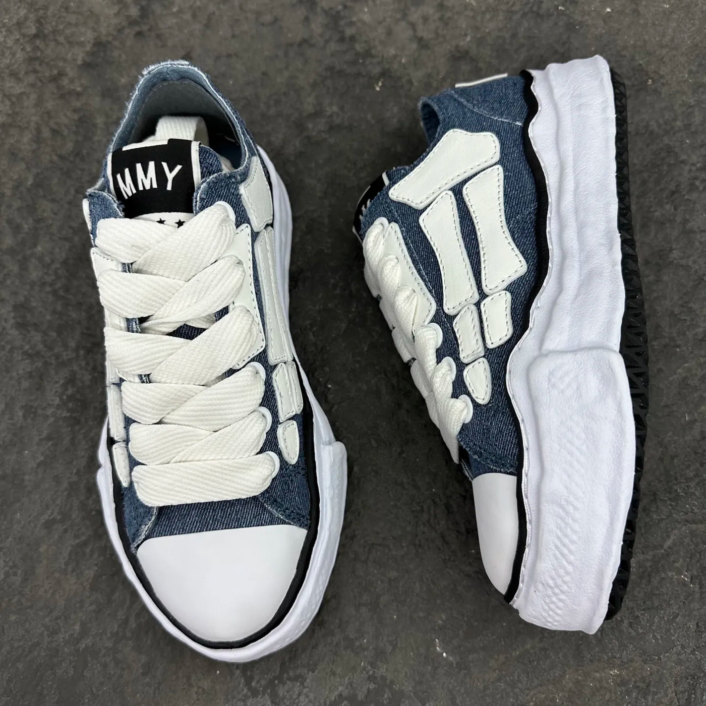 Mihara Yasuhiro Blue Peterson OG Sole Canvas Low-top Sneaker